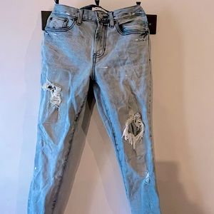 PACSUN Light Blue Ripped Stacked Skinny Jeans (like this post for a discount)